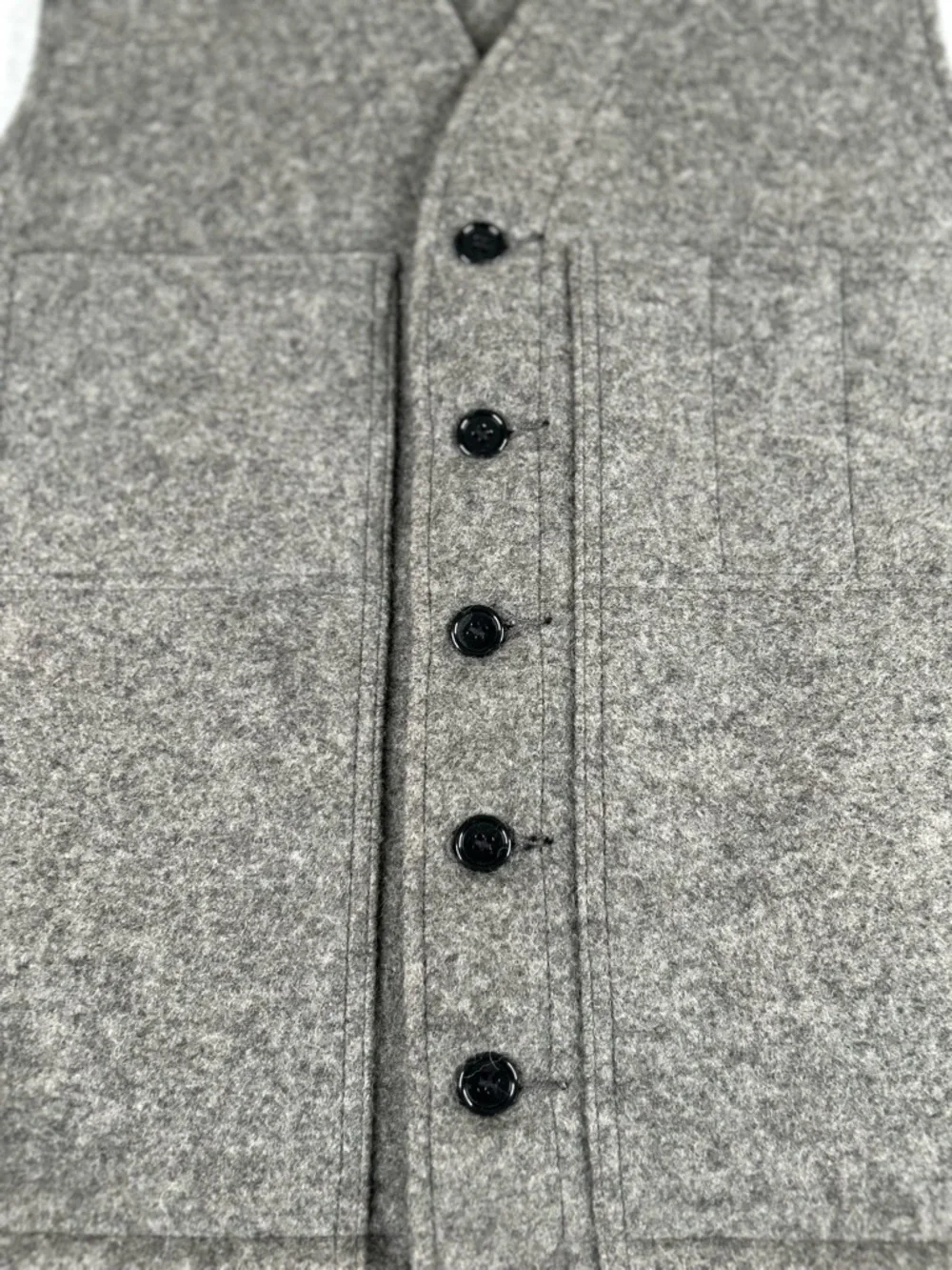 Vintage Filson Virgin Wool Mackinaw Vest 44 Gray Style 20 USA Workwear Hunting - Picture 10 of 10